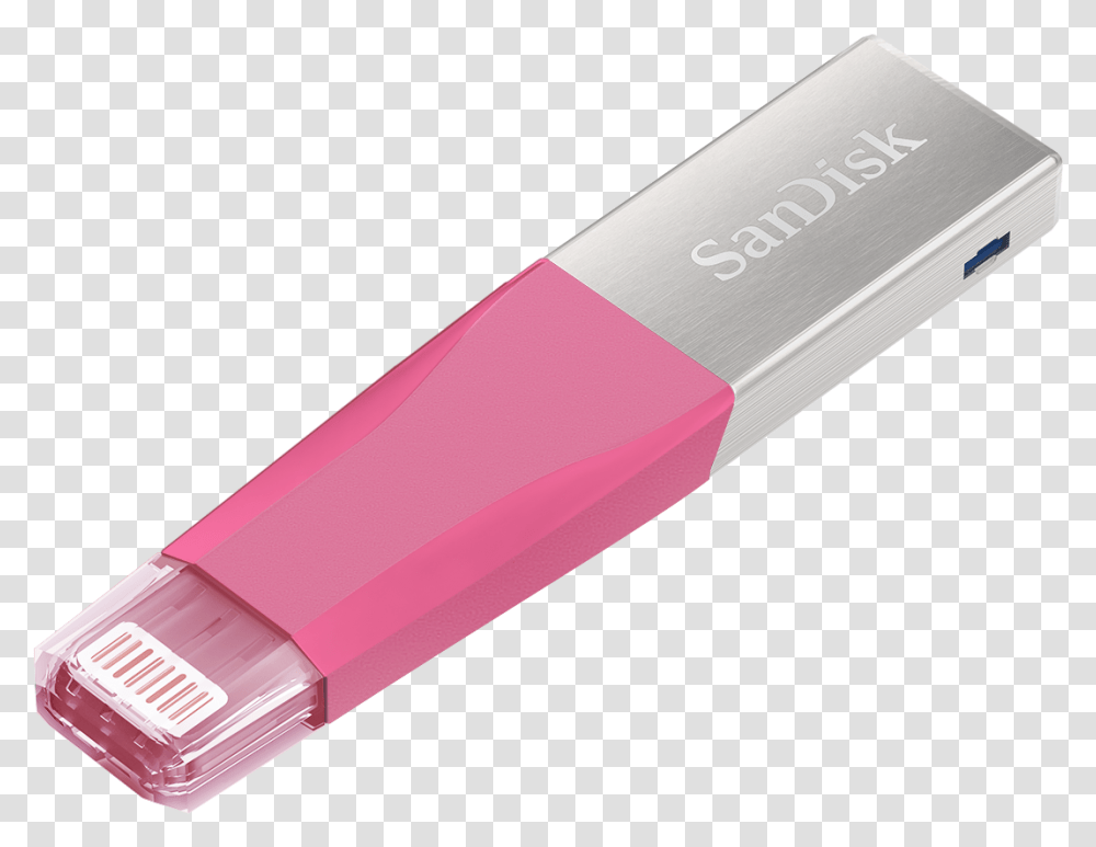 The Ixpand Mini Flash Drive For Your Iphone Western Sandisk Usb Pink, Rubber Eraser Transparent Png