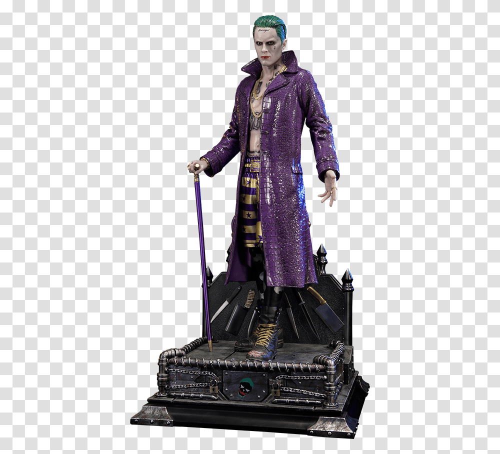 The Joker 13 Scale Statue By Prime 1 Studio Joker Suicide Squad Statue, Costume, Person, Sleeve Transparent Png