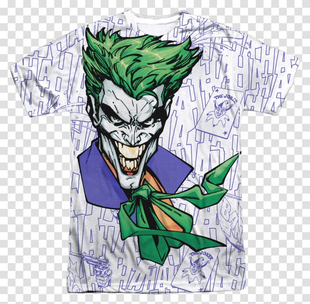The Joker Laughing Dc Comics Sublimation T Shirt Batman, Apparel, T-Shirt Transparent Png