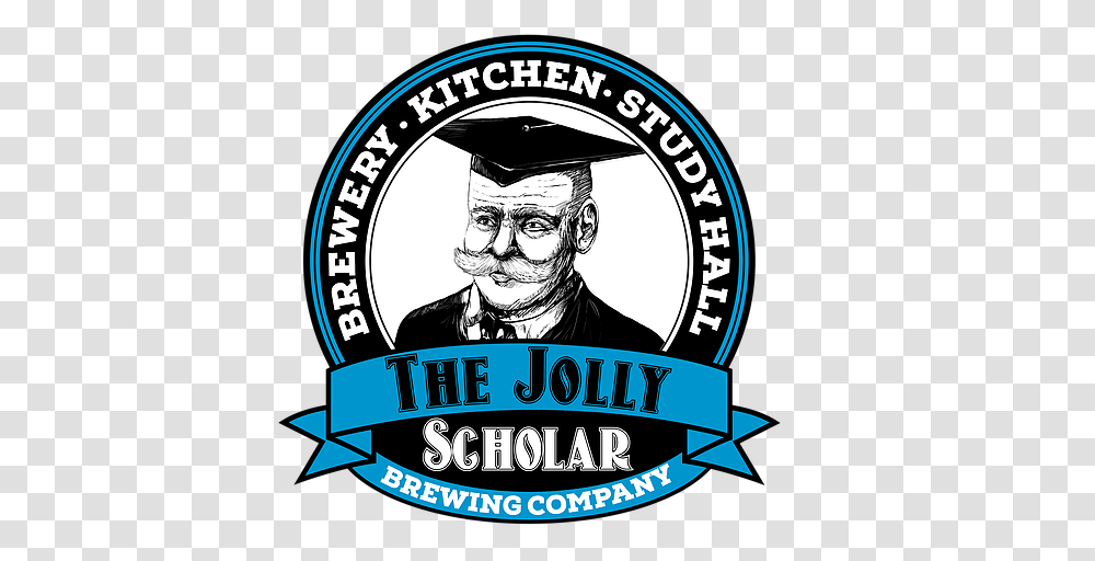 The Jolly Scholar Brewing Company Cleveland Oh, Label, Person, Human Transparent Png