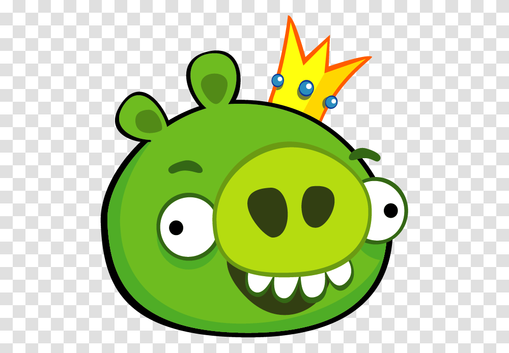 The King Pig Also Known As Smooth Cheeks And Big Bacon Angry Birds Pig Sad, Green Transparent Png