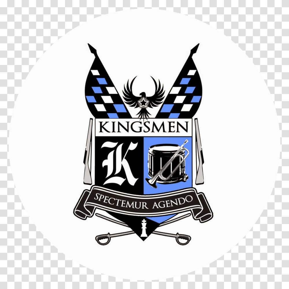 The Kingsmen Drum Corp Emblem, Logo, Trademark, Badge Transparent Png