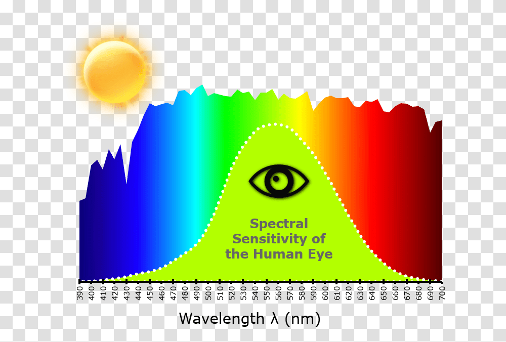 The Language Of Light Radiant Vision Systems Spectral Sensitivity Of Human Eye, Text, Graphics, Art, Paper Transparent Png