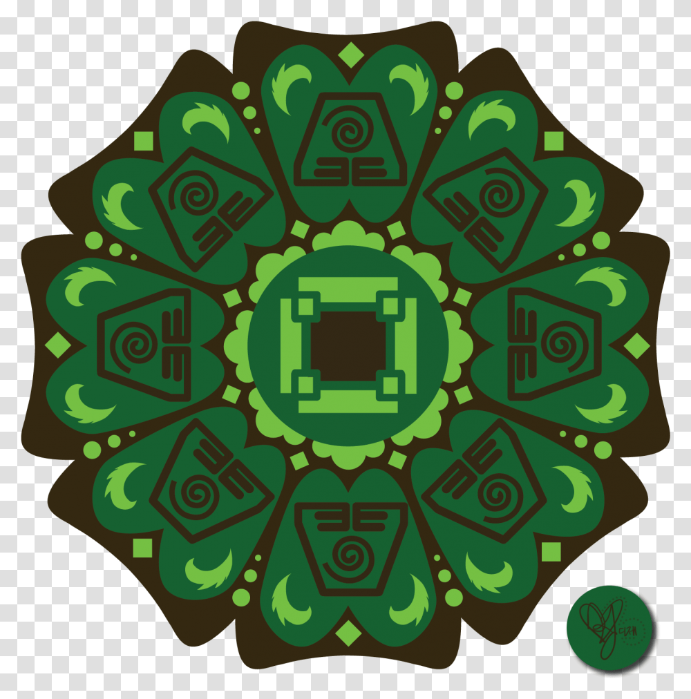 The Last Airbender The Burning Earth Aang Green Pattern, Ornament, Fractal, Floral Design Transparent Png