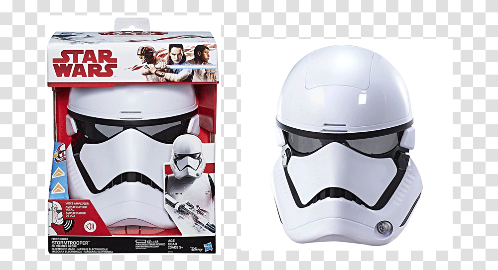 The Last Jedi Electronic Mask First Order Stormtrooper Masks, Apparel, Helmet, Crash Helmet Transparent Png