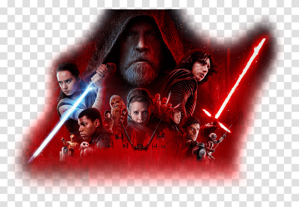 The Last Jedi Star Wars The Last Jedi Cast, Advertisement, Poster, Person, Human Transparent Png