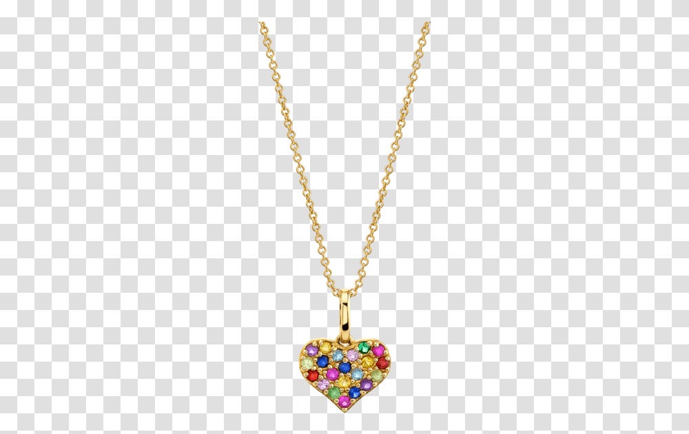 The Last Line Rainbow Pav Heart Pendant Necklace, Jewelry, Accessories, Accessory, Diamond Transparent Png
