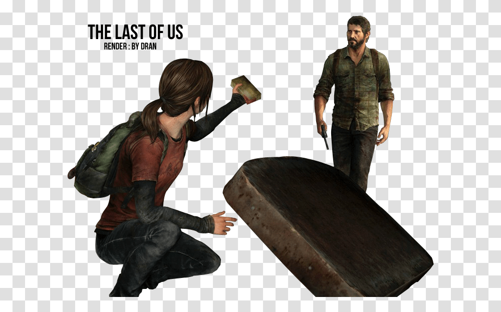 The Last Of Us Render By Diego Dran Clipartlook Sitting, Person, Pants, Furniture Transparent Png