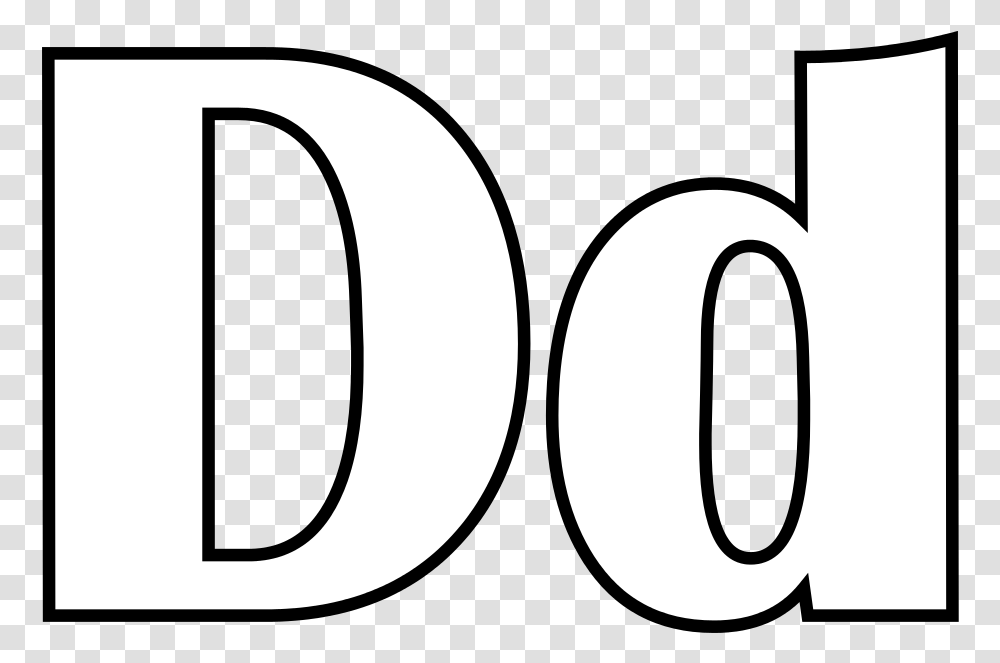 The Letter D Coloring Pages Uppercase And Lowercase D, Number, Alphabet Transparent Png