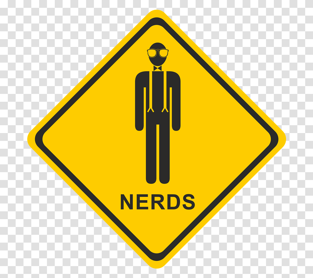 The Life Of A Nerd Attack Cat Sign, Road Sign Transparent Png