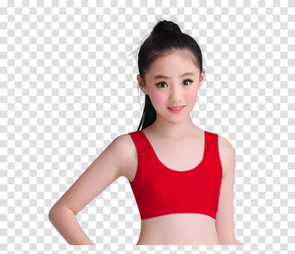 The Life Of The Big Child Red Bra Set Student Girl Girl, Apparel, Person, Human Transparent Png