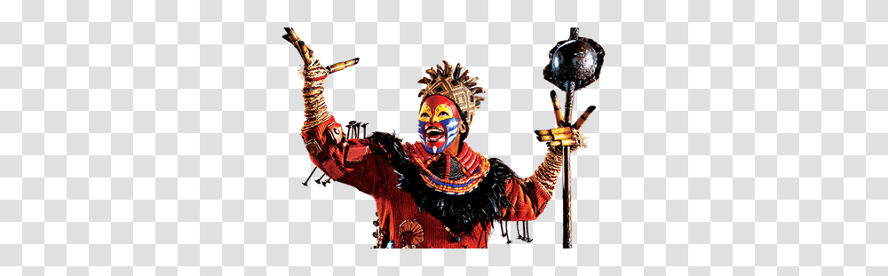 The Lion King Character Stickpng Rafiki Lion King Musical Costume, Person, Performer, Crowd, Leisure Activities Transparent Png