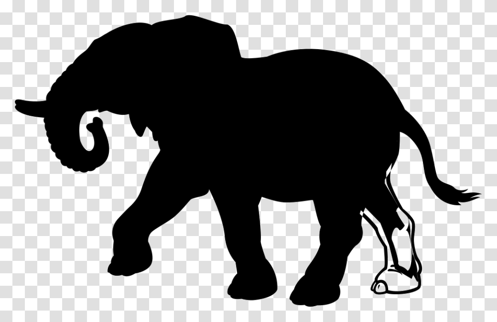 The Little Donkey Indian Elephant, Silhouette, Kneeling, Crawling Transparent Png