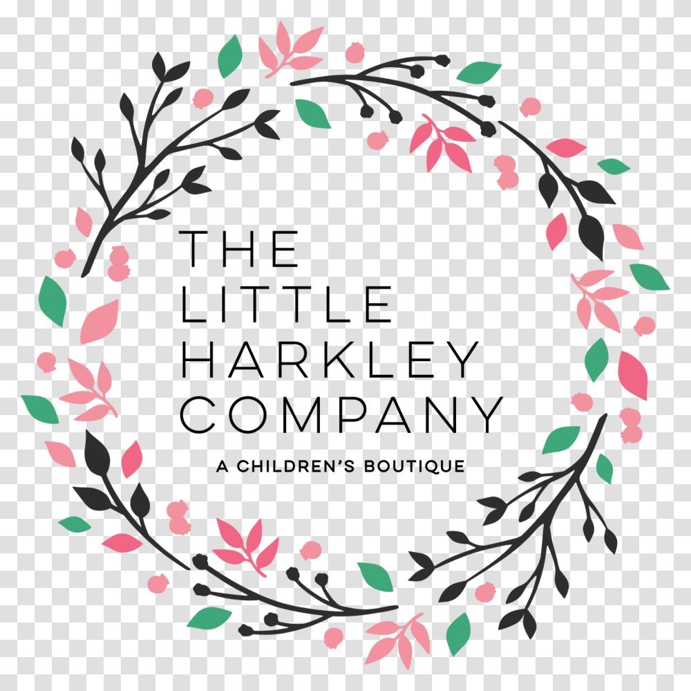 The Little Harkley Company Logo Lettering Spring, Plant, Flower, Blossom, Wreath Transparent Png