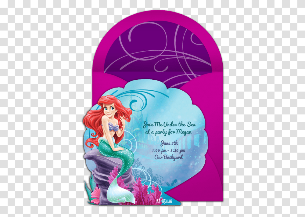 The Little Mermaid, Mail, Envelope Transparent Png