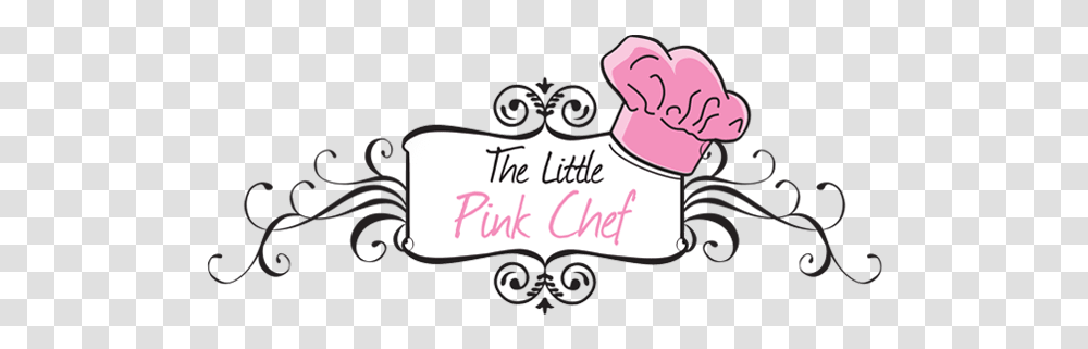 The Little Pink Chef Pink Chef Hat Clipart, Text, Label, Handwriting, Calligraphy Transparent Png