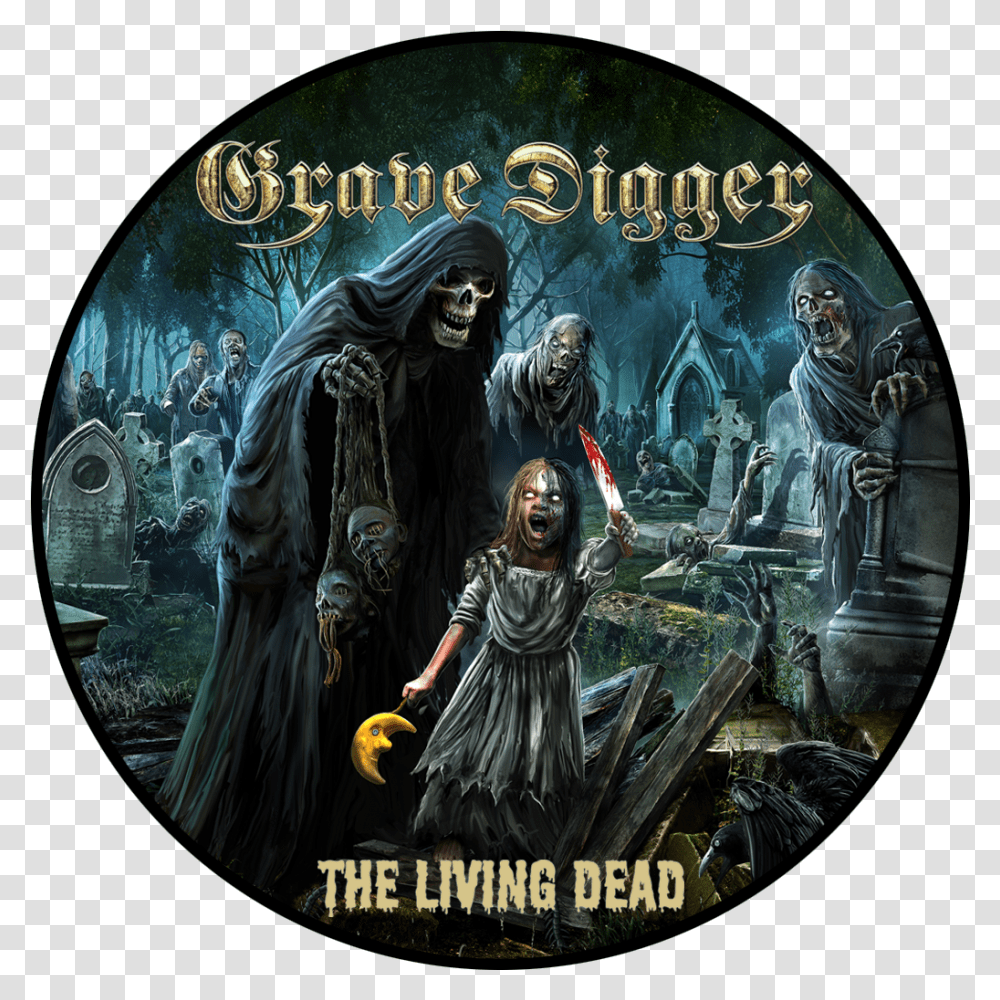 The Living Dead PatchquotTitlequotthe Living Dead Grave Digger The Living Dead, Disk, Person, Human, Dvd Transparent Png