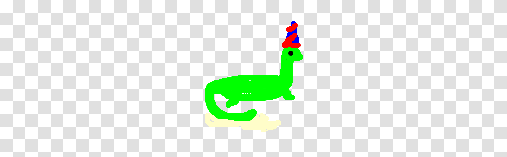The Loch Ness Monster Wearing A Party Hat Drawing, Animal, Amphibian, Wildlife Transparent Png