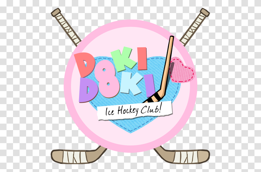 The Logo For The Doki Doki Hockey Club Feel Free To Use Ddlc, Advertisement, Poster, Number Transparent Png