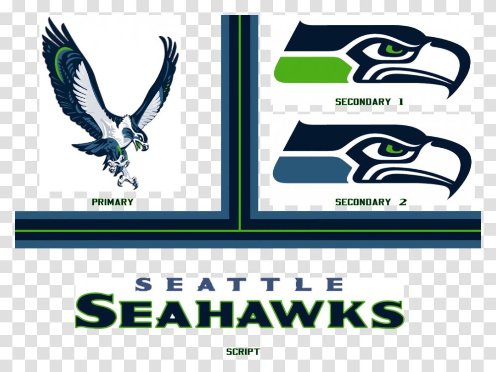The Logo Of Choice Remained The Current Modern Haida Seattle Seahawks Decal, Bird, Animal, Word Transparent Png