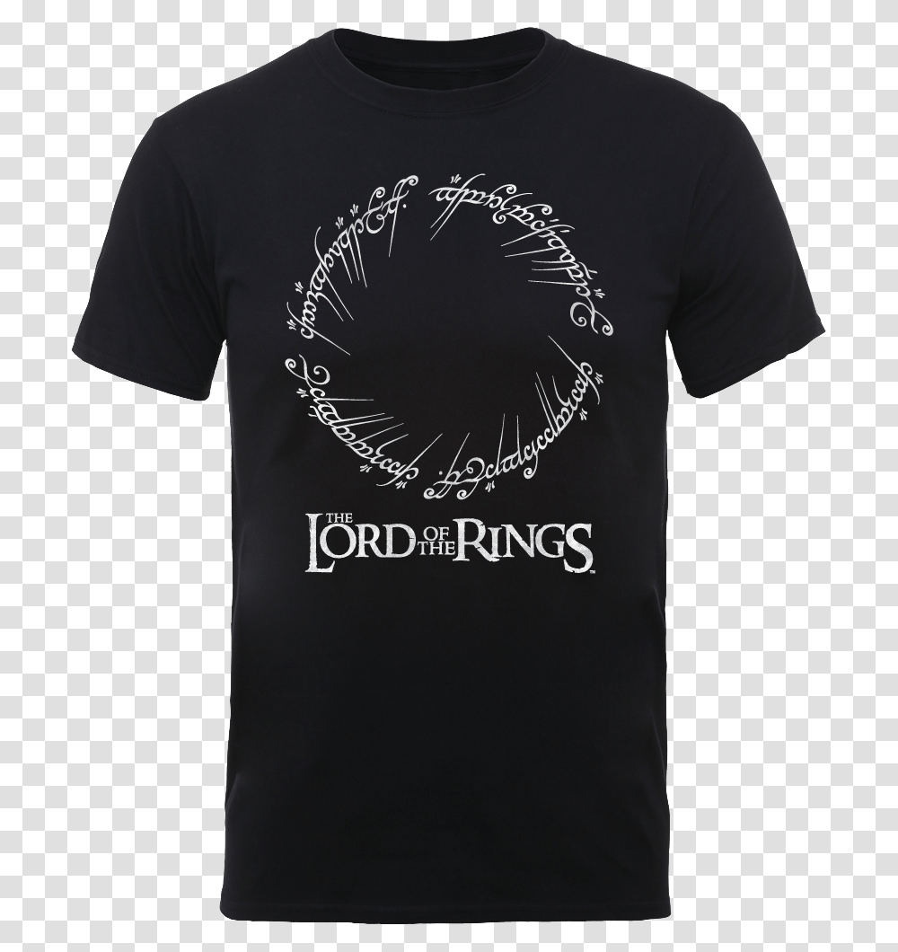 The Lord Of The Rings Black Men's T Shirt Onesie Lord Of The Rings, Apparel, T-Shirt Transparent Png