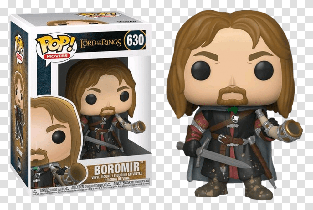 The Lord Of The Rings Boromir Pop Vinyl, Toy, Doll, Head, Figurine Transparent Png