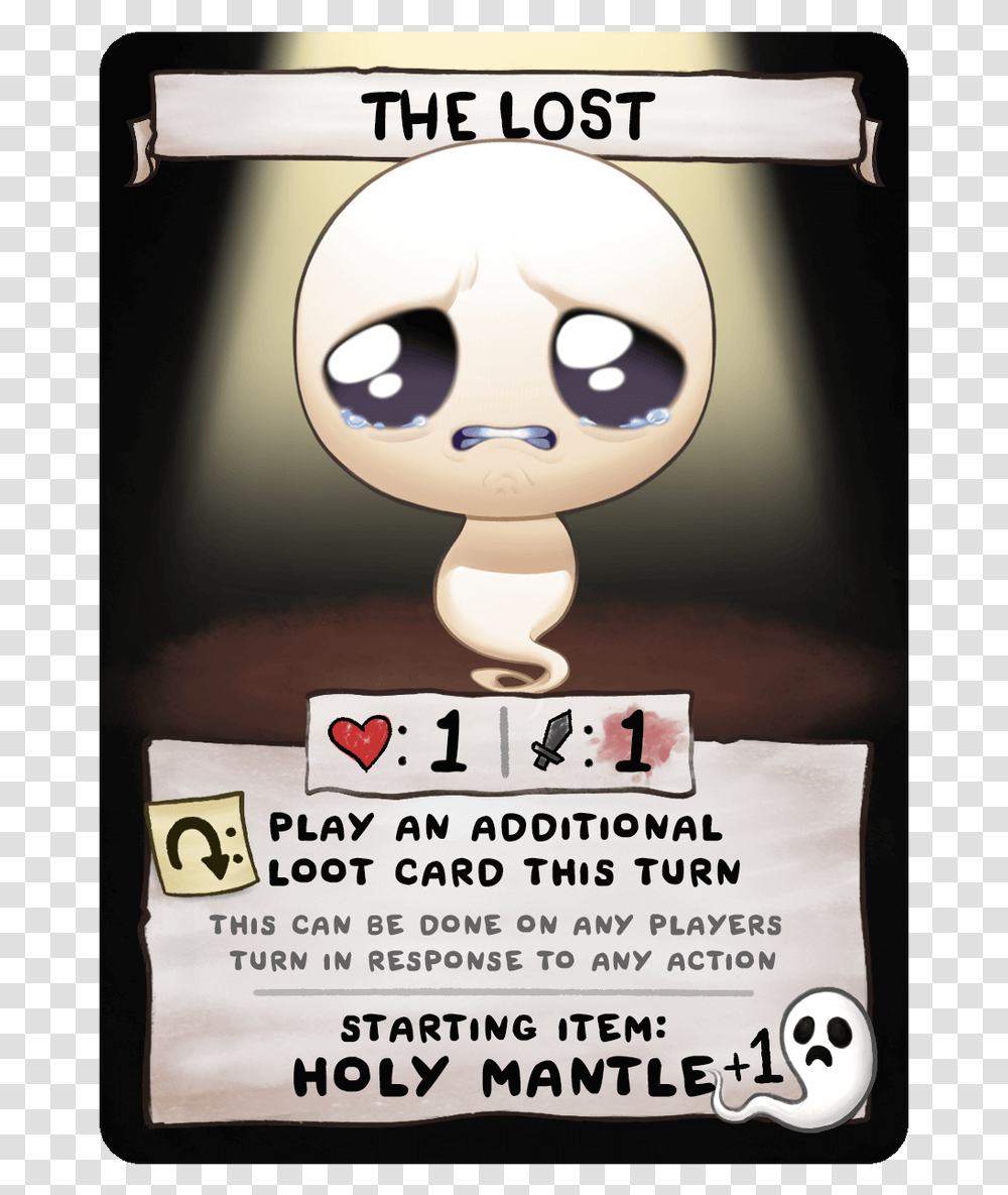 The Lost Binding Of Isaac Four Souls The Lost, Advertisement, Poster, Flyer, Paper Transparent Png