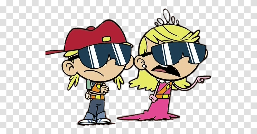 The Loud Twins Lola And Lana Loud House Lola And Lana, Sunglasses, Crowd, Meal, Duel Transparent Png
