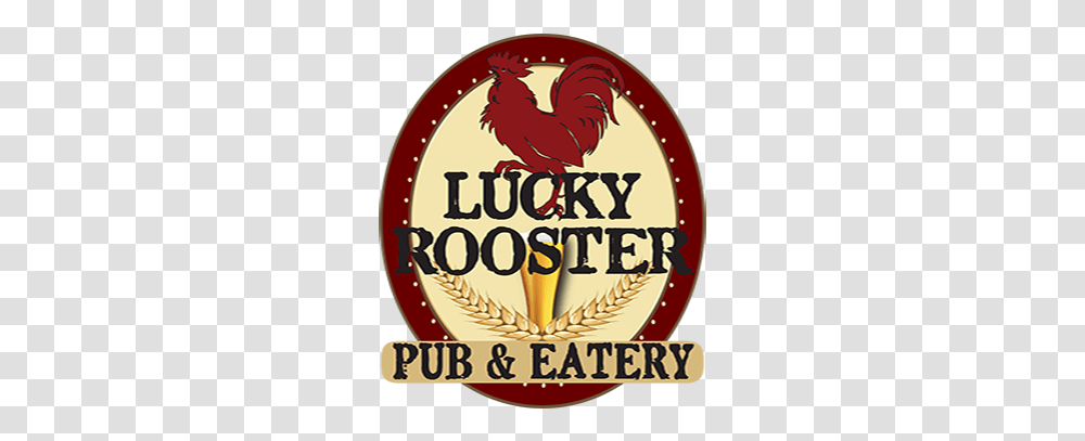 The Lucky Rooster Logo Rooster, Lager, Beer, Alcohol, Beverage Transparent Png