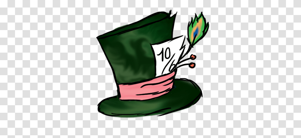 The Mad Hatter March Hare Alice S Adventures In Wonderland Clip Art Mad Hatter Hat, Bag, Green, Plant Transparent Png
