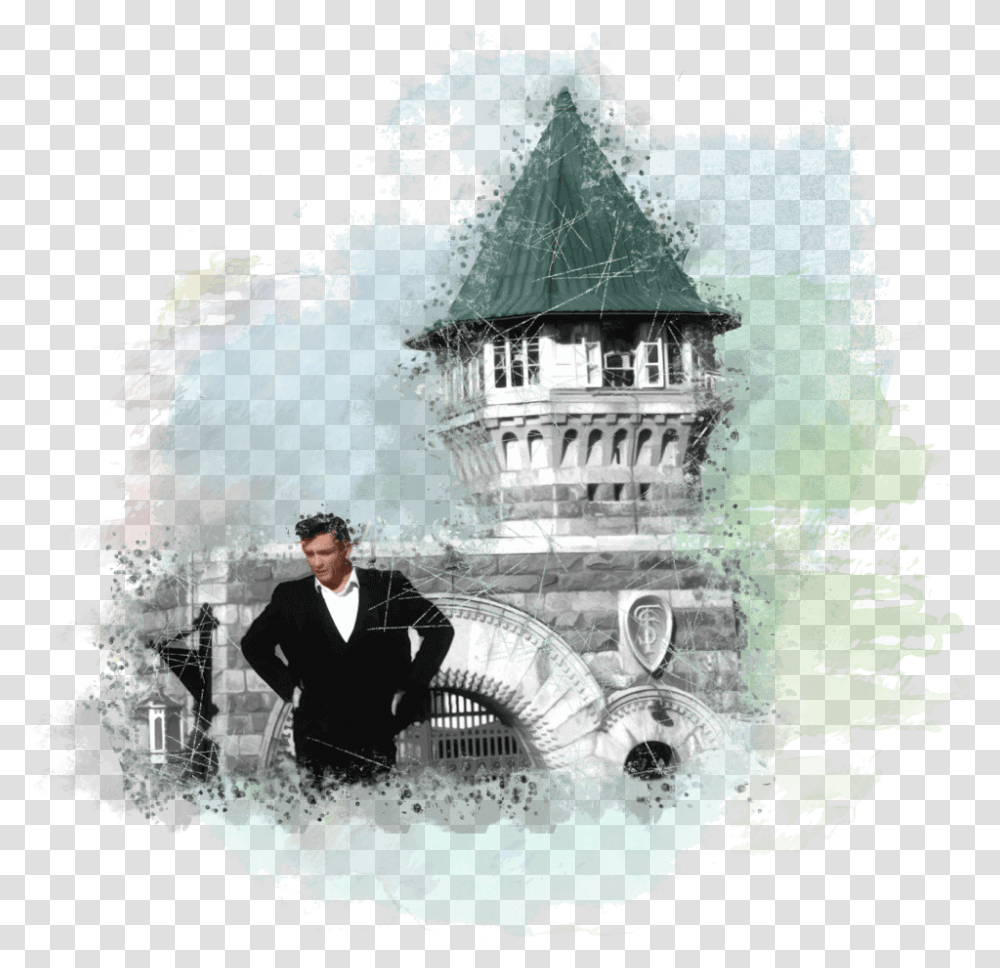 The Man In Black At Folsom Prison Johnny Cash In Front Of Folsom Prison, Person, Advertisement, Poster, Collage Transparent Png