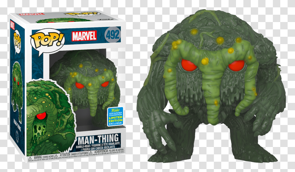 The Man Thing San Diego Comic Con 2019 Exclusives Funko Pop, Toy, Plant, Green, Gemstone Transparent Png