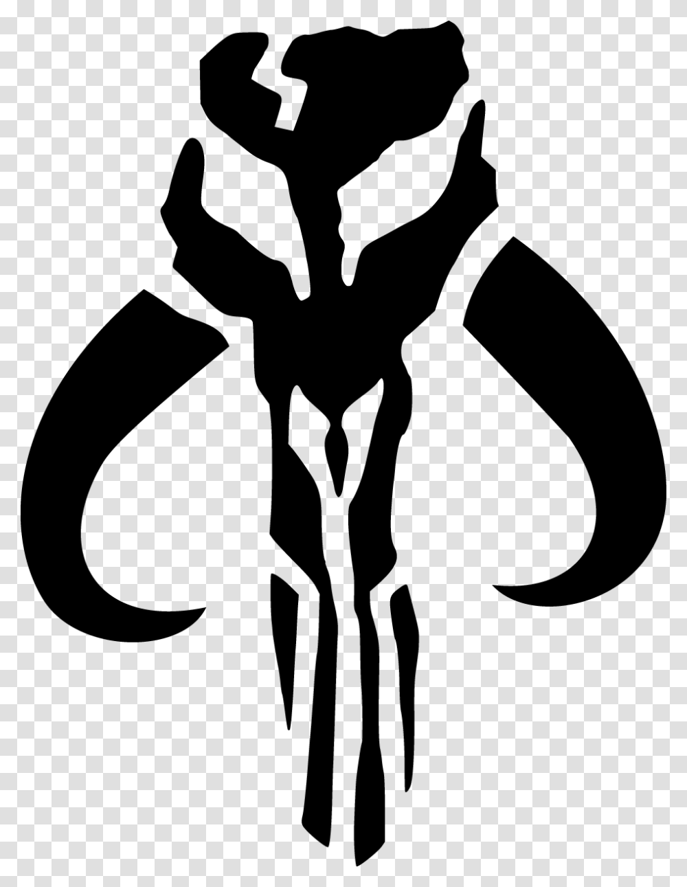 The Mandalorian Symbol As Seen In Various Parts Of Mandalorian Logo, Gray, World Of Warcraft Transparent Png