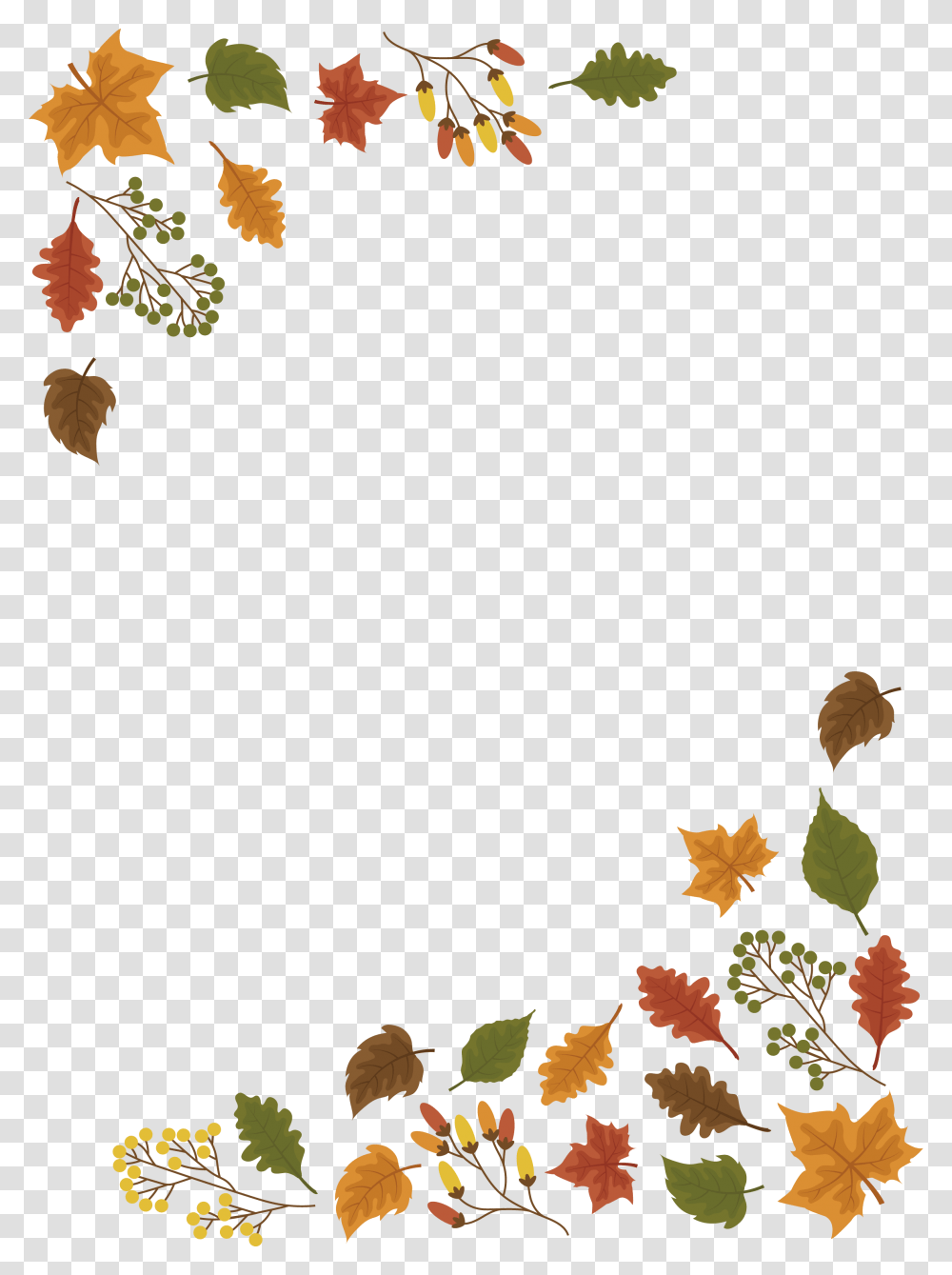 The Maple Leaf Border Fall Flyer, Plant, Tree, Green Transparent Png