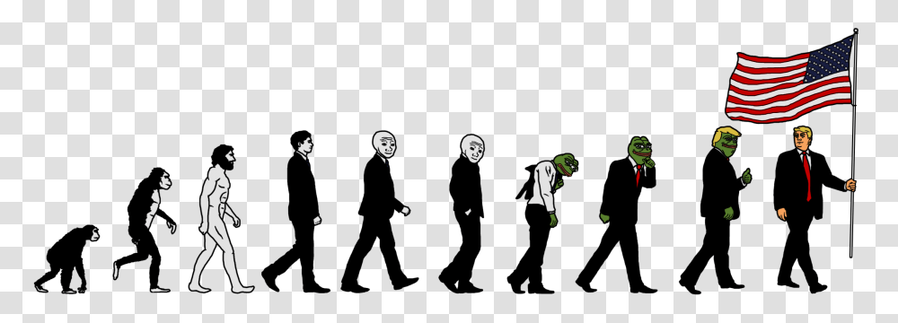 The March Of The Memes Human Progress Memes, Person, Standing, Crowd, Silhouette Transparent Png