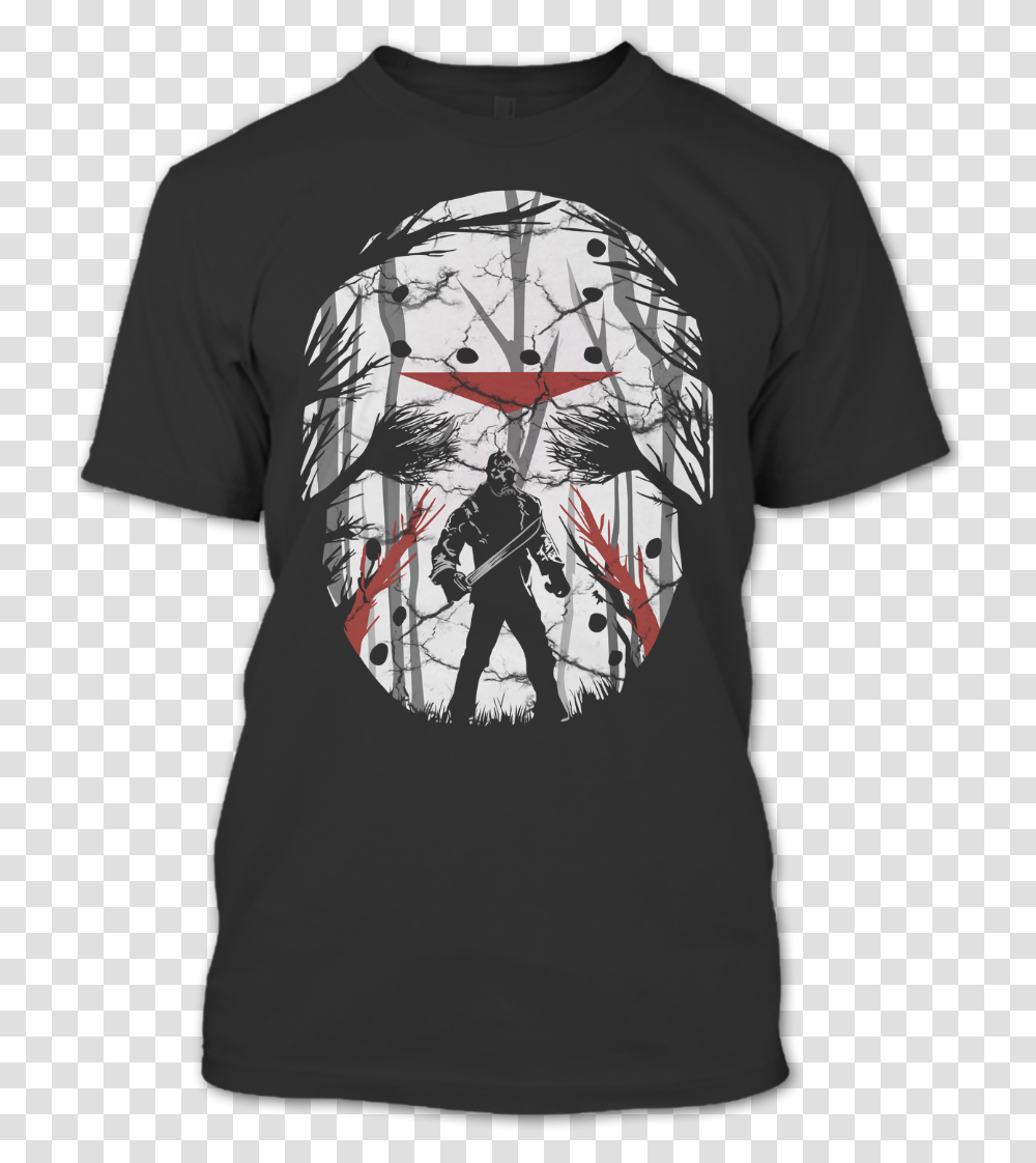 The Masks Of Jason Voorhees Halloween T Shirt Cool Jason Voorhees, Clothing, Apparel, T-Shirt, Person Transparent Png