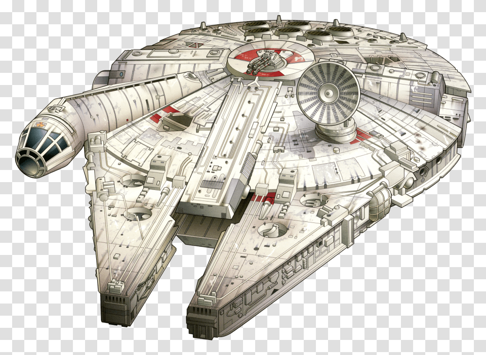 The Millennium Falcon Star Wars Ship, Spaceship, Aircraft, Vehicle, Transportation Transparent Png