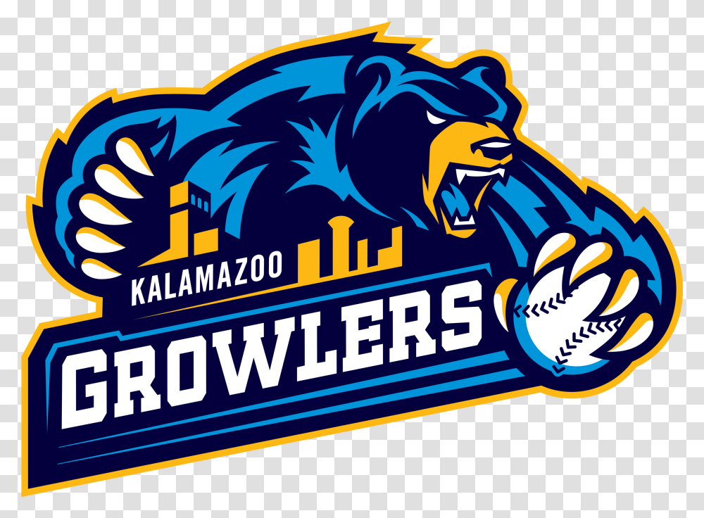 The Miller Lite Party Zone Kalamazoo Growlers Baseball, Logo, Symbol, Graphics, Advertisement Transparent Png