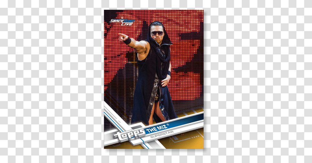 The Miz 2017 Topps Wwe Base Cards Poster Gold Ed Wwe Oficial Referee Rod Zapata, Sunglasses, Accessories, Person Transparent Png