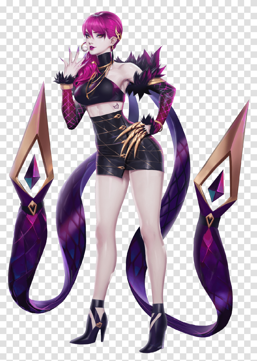The Most Edited Kda Evelynn Tattoo, Person, Clothing, Costume, Comics Transparent Png