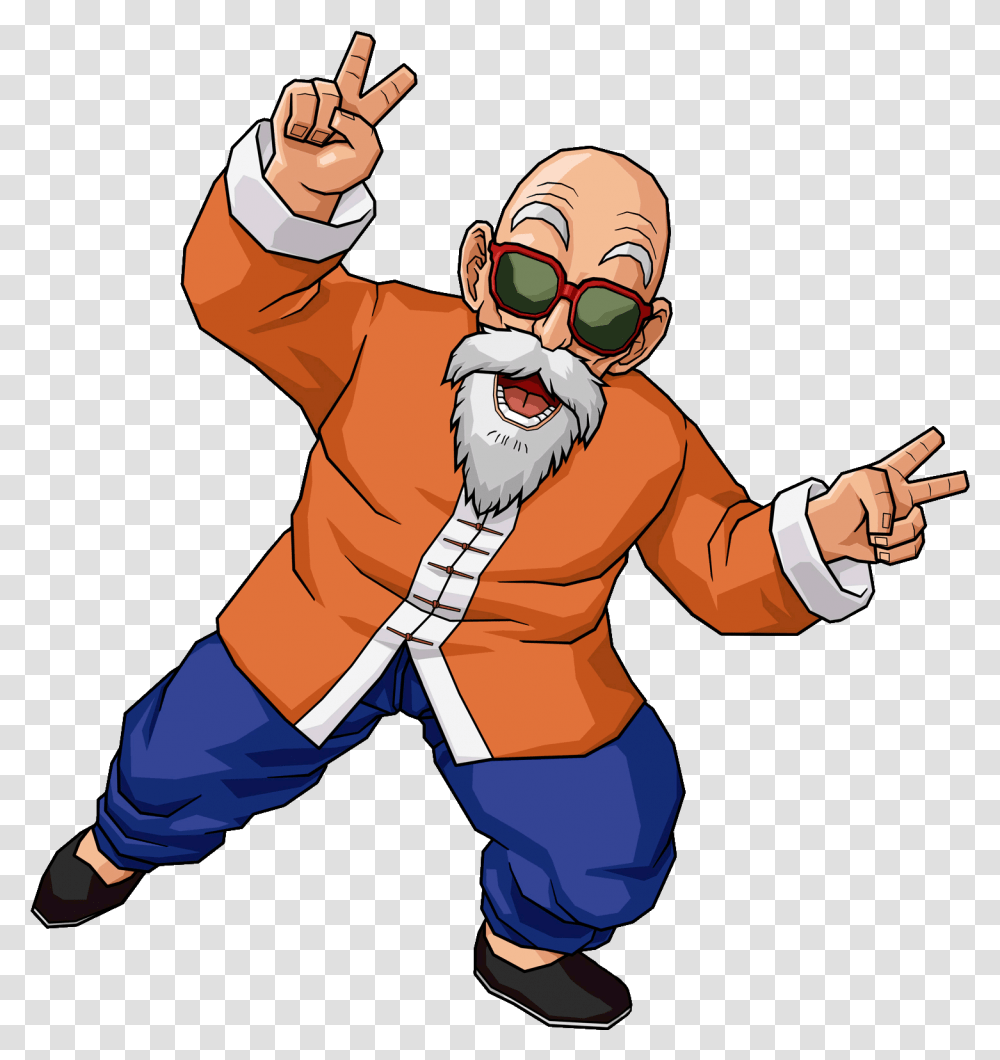 The Most Lecherous And Perverted Anime Characters According Master In Dragon Ball, Person, Costume, Performer, Hand Transparent Png