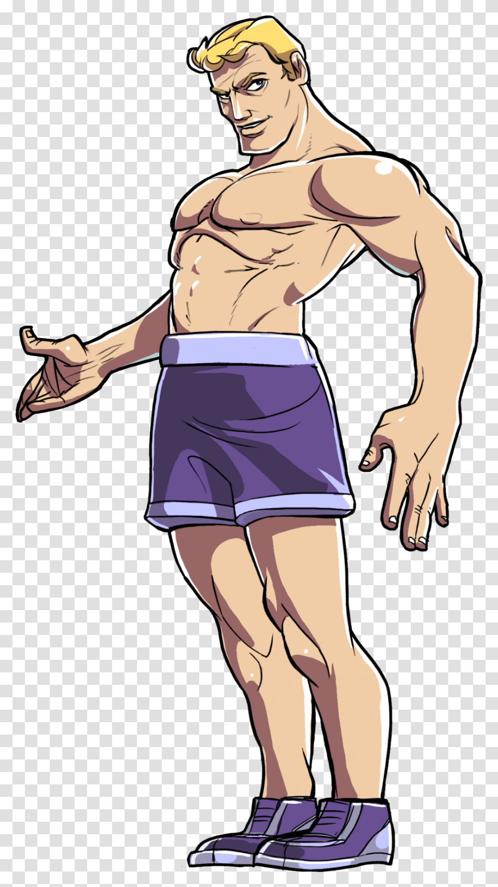 The Muscle Hustle Wikia Cartoon, Shorts, Person, Shoe Transparent Png