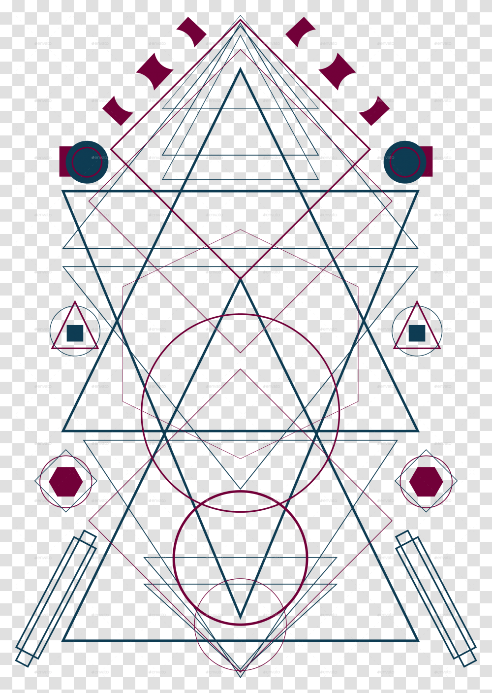 The Myhtical Lion Angry Sacred Geometry Triangle, Pattern, Ornament, Graphics, Art Transparent Png