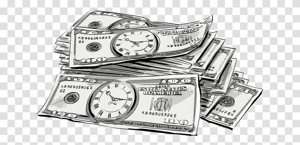 The New Advertising Currency Cash, Wristwatch, Analog Clock, Money, Dollar Transparent Png