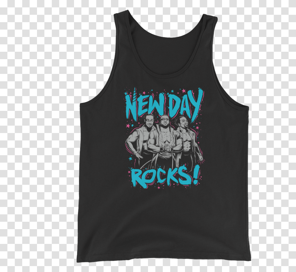 The New Day Illustrated New Day Rocks Active Tank, Apparel, Tank Top, Person Transparent Png