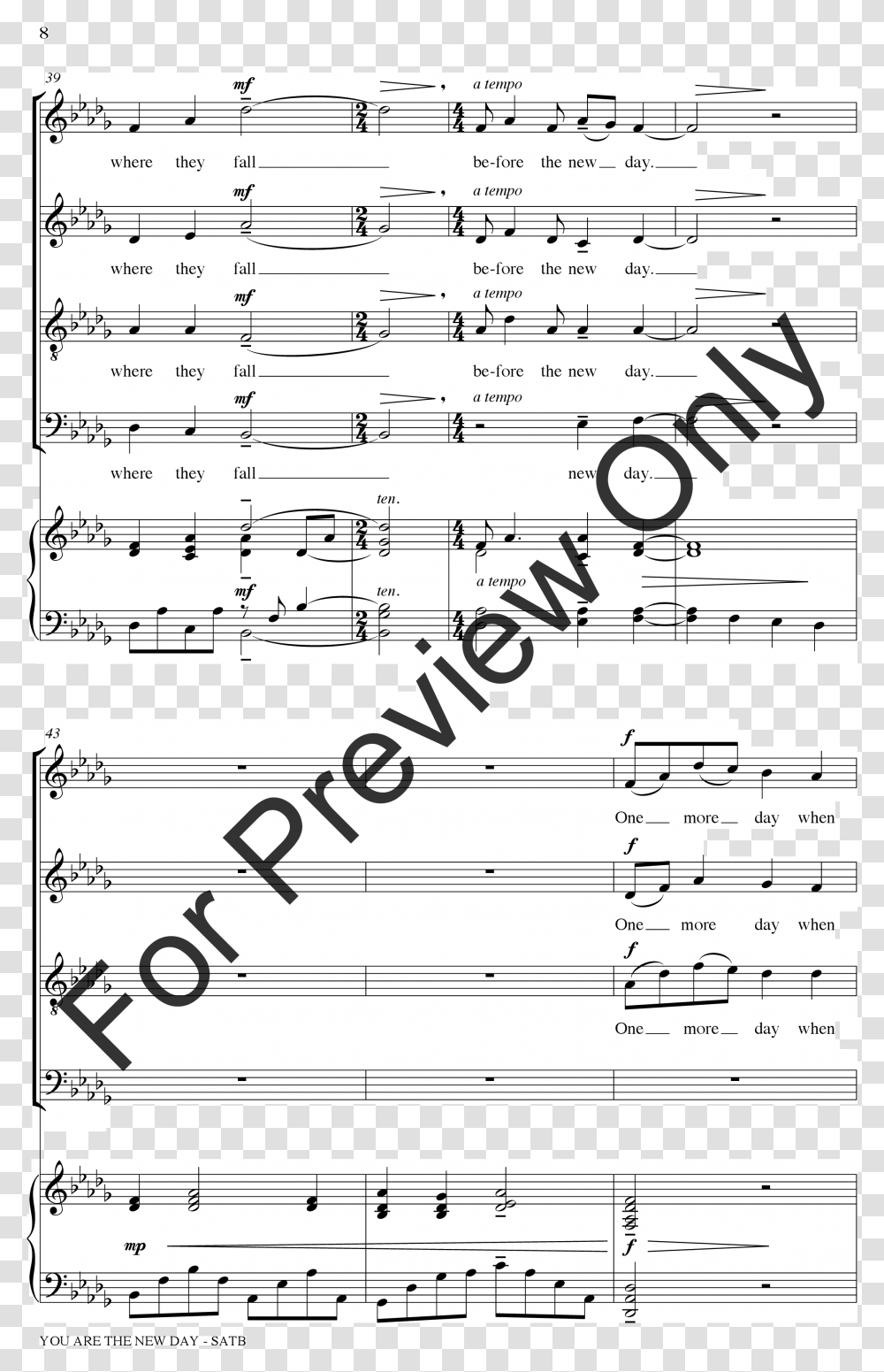 The New Day Product Thumbnail 7 Forever Joyful Brian Sheet Music, Text, Number, Symbol Transparent Png