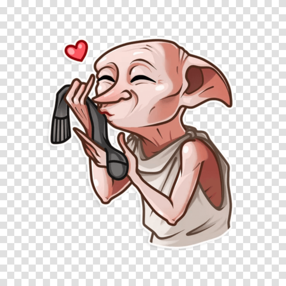 The Newest Dobby Stickers, Head, Smelling, Face, Food Transparent Png