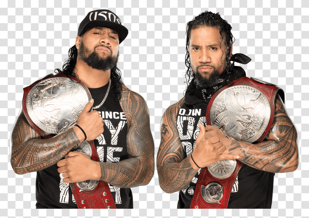 The Next Challengers At The Sd Tag Team Championship Usos Raw Tag Team Champions, Skin, Person, Human, Tattoo Transparent Png