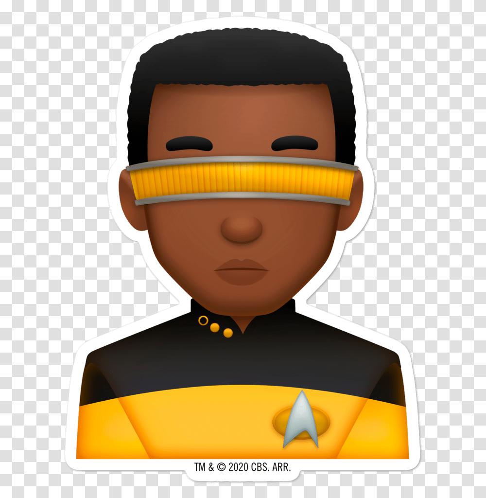 The Next Generation Geordi Star Trek Emoji, Helmet, Clothing, Apparel, Crash Helmet Transparent Png
