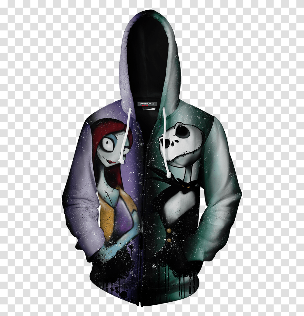 The Nightmare Before Christmas Jack Amp Sally Zip Up Forever Young Egresados Buzos, Apparel, Sweatshirt, Sweater Transparent Png